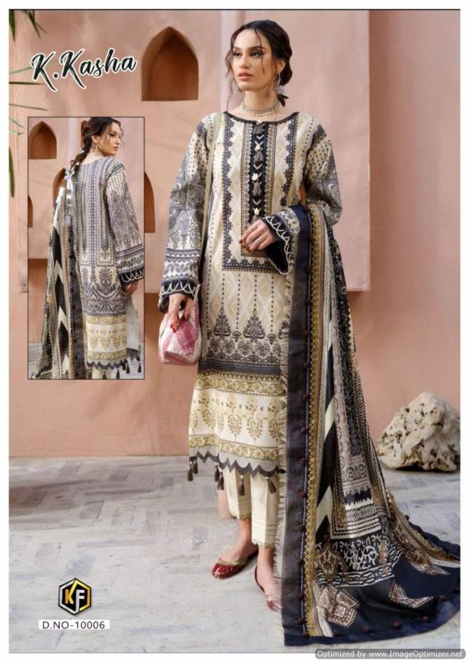 K Kasha Vol 10 By Keval Printed Heavy Cotton Pakistani Dress Material Wholesalers In Delhi